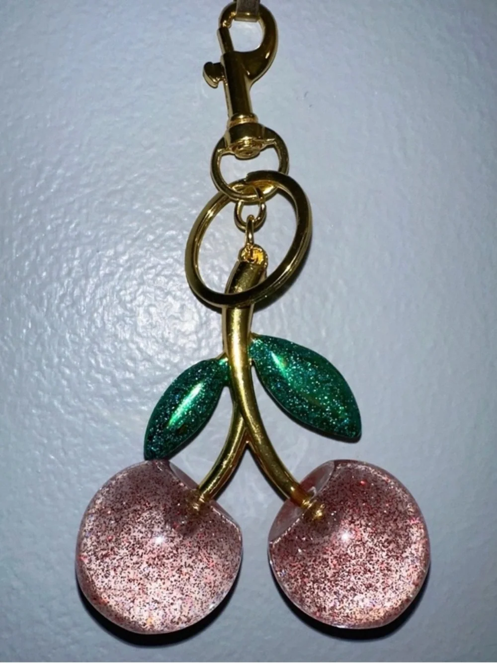 Valentines Day Pink Cherry Keychain (BAG NOT INCLUDED)